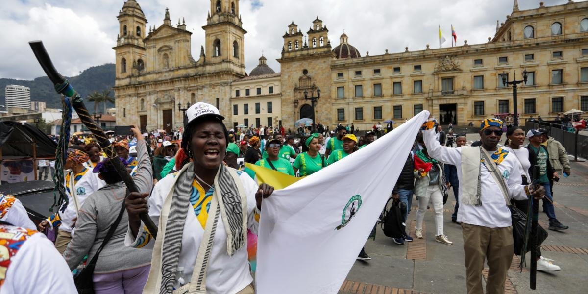 Pueblos negros, palenqueros, raizales y afrocolombianos de todo el país se movilizaron en Bogotá por el reclamo de sus derechos